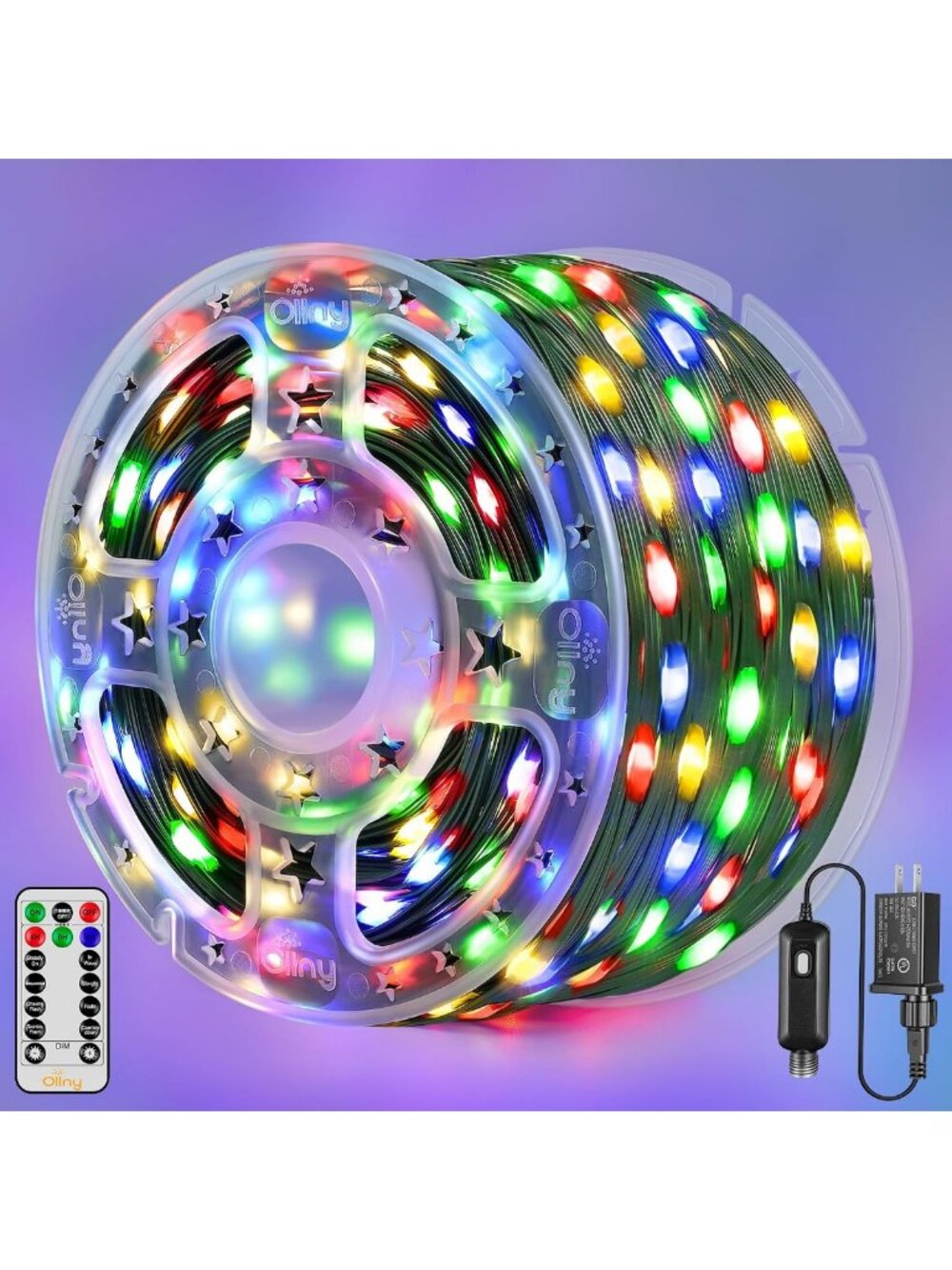 393FT 1200 LED Outdoor Christmas Lights with Remote - 8 Modes, Multicolor Decor
